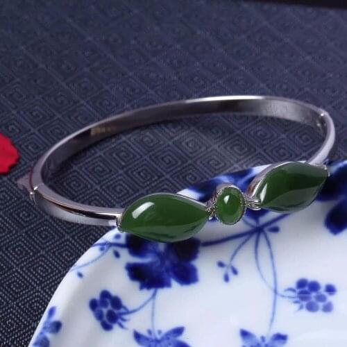 Natural yu Hetian yu bracelet bracelet ring for willow type
