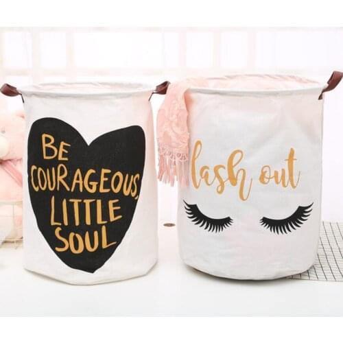 New Cartoon Love Folding Waterproof Laundry Hamper Clothes Storage Baskets Home decoration barrel kids toy organizer bucket