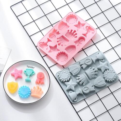 New 12 consecutive trophy crown baking molds handmade DIY silicone cake mold wholesale Drop Shipping