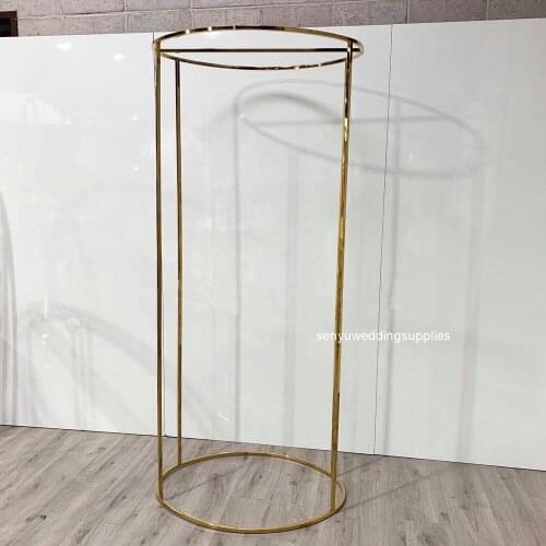 Newest Customized Gold Wedding Event Backdrop with artificial flowers stand center table senyu1928