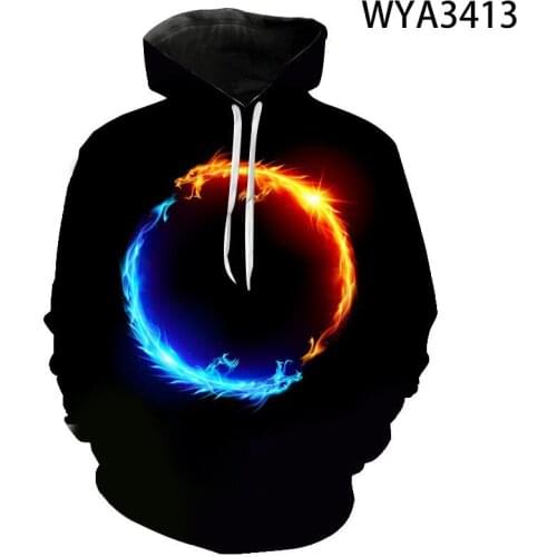 New Fashion Casual Boy Girl Kids Yin And Yang Printed 3D Hoodies Streetwear Men Women Children Sweatshirts Long Sleeve Tops