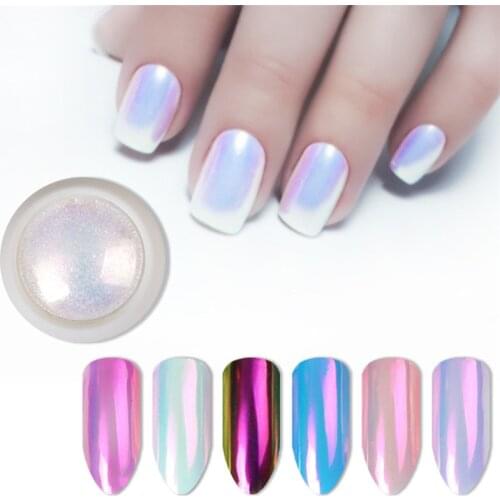 New Nail Glitter Pearl Neon Pink Rub for Nails Jewelry Glitter Pink Color Shell Powder Mermaid Pearl Mirror Powder