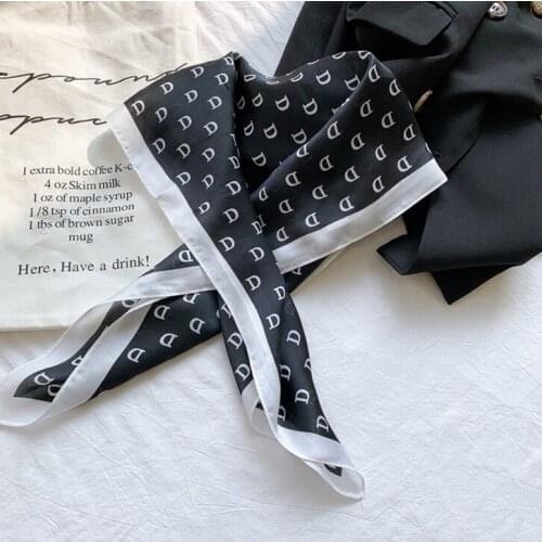 70*70cm New Korean-Style Small Square Scarf Womens All-match Decorative Printed Small Neckerchief Scarf