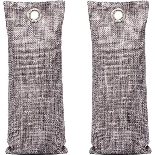 New Bamboo Charcoal Air Purifying Bag (2 Pack) 50G Activated Charcoal Odor Absorber Natural Air Freshener For Home Shoe Odor Eli