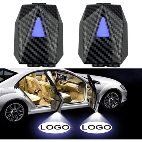 2pcs Rechargeable Car Door LED Welcome Laser Projector Logo Ghost Shadow Night Light Car Accessories Shadow Lamp for kia k2 k3