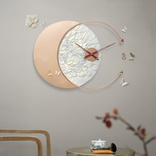 Nordic Luxury Resin Wall Clocks Wall Hanging Ornament Home Livingroom Wall Sticker Decoration Hotel Lobby Club Wall Mural Crafts