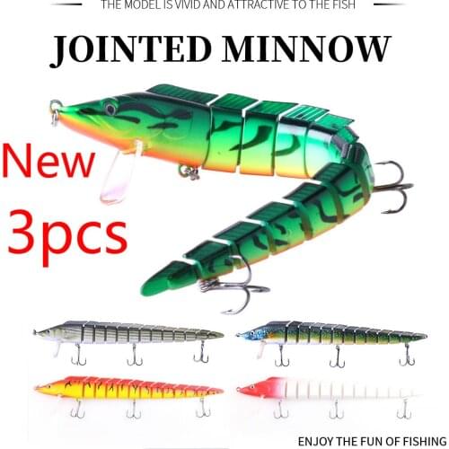 Fishing Lure 23cm 46g 13 Segment Multi Jointed Section Bend Vatalion High Quality Whopper Plopper Artificial Pike Fishing Tackle