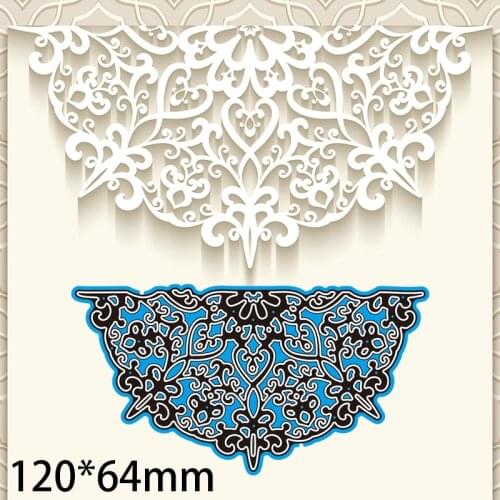 120*64mm Hollow Lace New Metal Cutting Dies for DIY Scrapbooking Photo Album Embossing Paper Card