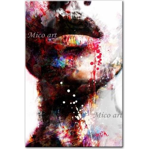 Modern Bedroom Decor Nude Woman Face Oil Painting Sexy Lady Portrait Canvas Wall Art Picture Paintings Wall Unframed Artwork
