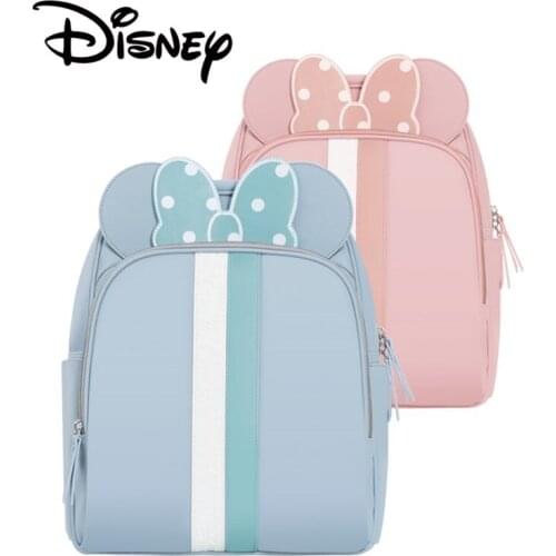 Disney Minnie Mickey diaper bag cartoon mother bag practical backpack large capacity outing bottle insulation fashion handbag