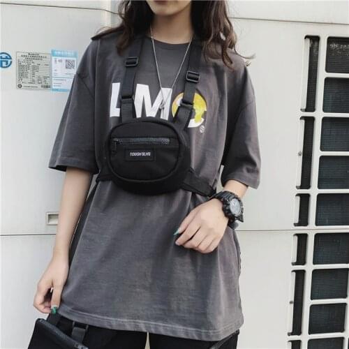 Tactical Package Men Fashion Chest Bag Nylon Black Sports Travel Bag Male Casual Phone Pouch Vest Backpack Man Hip Hop Bags