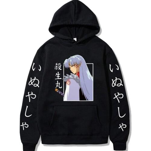 Anime Hoodie InuYasha Sesshomaru Long Sleeve Loose Hip Hop Fashion Manand Woman Cloth