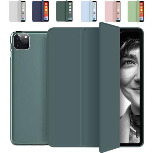 Flip Case for iPad 10.2 7th 8th Gen 2020 Pro 11 Air 4 10.9 Air 3 10.5 iPad 9.7 2017 2018 mini 5 PU Leather Silicone Smart Cover
