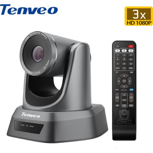 Tenveo NV3U USB PTZ Camera 1080P Conference Camera 3x Zoom USB Plug-N-Play for PC laptop Smart TV for Handdle Rooms Conference