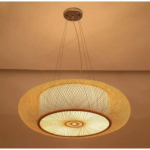 Vintage Bamboo Ceiling Lights Chinese Style Hanging Ceiling Lamp for Living Room Dining Room Kitchen Light Fixture E27 Hanglamp