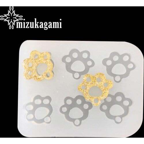 UV Resin Jewelry Liquid Silicone Mold Animal Footprints Shapes Resin Molds Charms For DIY Handwork Jewelry Finding Accessories
