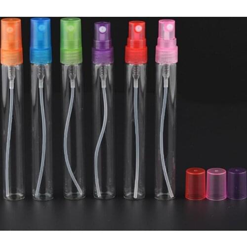 10ml Mini Clear Glass Perfume Bottle Atomizer Empty Liquid Essential Oil Mist Spray Container For Travel LX1280