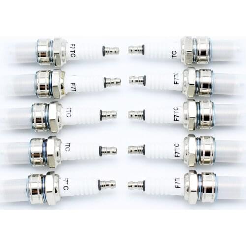 10X Spark Plug F7TC GX120 GX160 GX200 GX240 GX270 GX340 GX390 Generator Lawnmower Tractor Rototiller Water Pump Gokart Mini Bike
