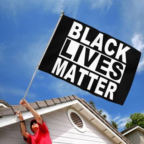 150cmx90cm Black Lives Matter No Violence Flag Banner Outdoor Porch Decoration There are two holes on the left of the flag