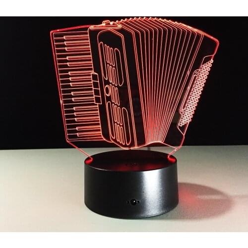 Fashion Accordion 3D LED Lamp Colorful Touch Visual Light Creative 3D Desk Bedroom Sleeping Lighting Child Birthday Xmas Gifts