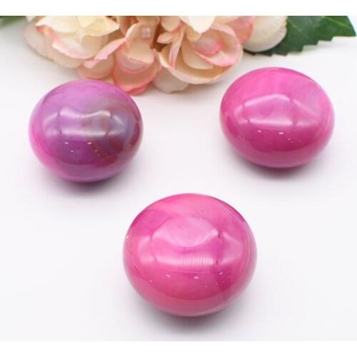 5pcs /lot 49x32mm Smooth High Quality Oval pink Agate Beads