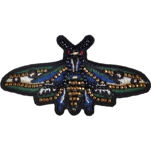 Butterfly DIY Badge Cute Beaded Applique Patch Sew on Embroidery Patches for Clothing 3D Handmade Decoration Accessories