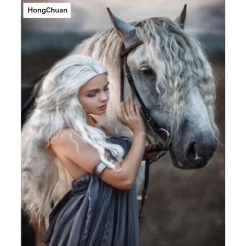 Fast delivery beautiful woman DIY 5D square/round diamond embroidery mural diamond painting cross stitch mosaic home decoration