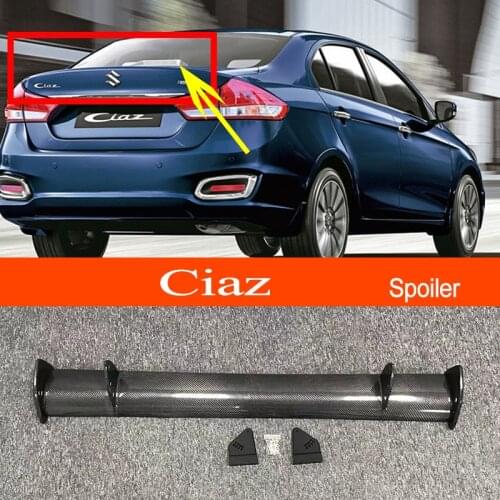 Ciaz Real Carbon Fiber GT-style Car-styling Sporty Rear Trunk Wing Spoiler for Suzuki Ciaz Sedan