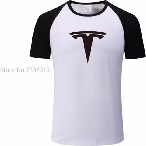 DIY cotton New Fashion Clothing Tesla T-Shirt Men Short raglan sleeve T shirt