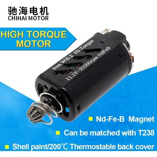 Chihai motor CHF-480WA-Iron-Will 31000rpm Nd-Fe-B Ver.3 Gearbox High Torque Motor short Axle AEG Airsoft Hunting Accessories
