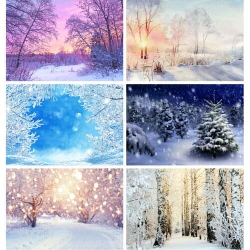 Christmas Winter Forest Photography Background Newborns Baby Portraits Family Photo Backdrop for Photographic Studio Photocalls