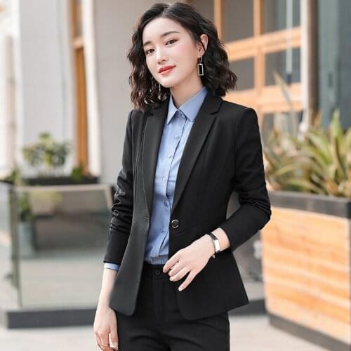 Formal Ladies Pant Suits for Women Work Suits Black Blazer and Jacket Sets Business Clothes OL Styles Pantsuits