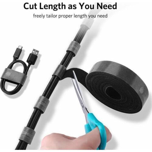 Hot Sale Hook And Loop Tape Roll Back To Back Fastening Strip 70inch Sew On Cable Tie