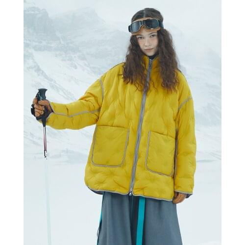 IRINACH298 Fall Winter 2020 Collection New Arrival Casual Reversible Duck Down Jacket Coat Women