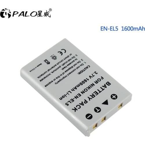 PALO 1Pcs EN-EL5 EN EL5 Li-ion Camera Battery For Nikon Coolpix P80 P100 P500 P510 P5000 P5100 3700 4200 P6000 P530 P90 P4