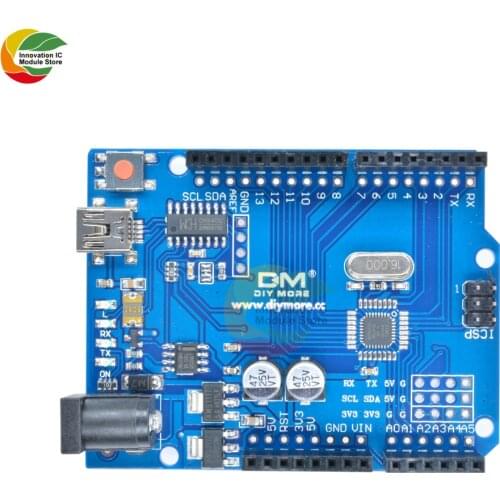 CH340 CH340G UNO R3 Microcontroller Module Development Board with Mini USB Interface for Arduino Replace ATmega16U2 ATmega328