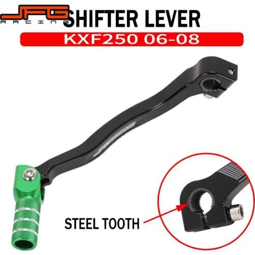 Motorcycle CNC Aluminum Gear Shifter Shift Pedal Lever For KAWASAKI KX250F KXF250 2006 2007 2008 Dirt Bike