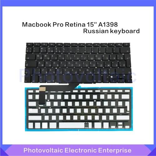 New Big Enter Key Russia Russian Keyboard + Backlight For Macbook Pro 15" Retina A1398 2012-2015