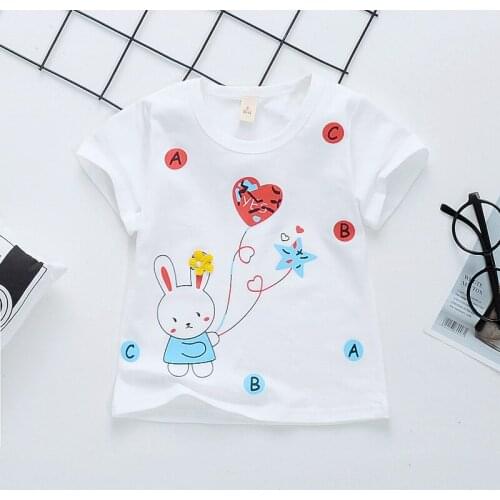 Summer children t-shirt girls cotton tops kids fashion cartoon cute clothing for baby girl toddler casual sports tees shirt new