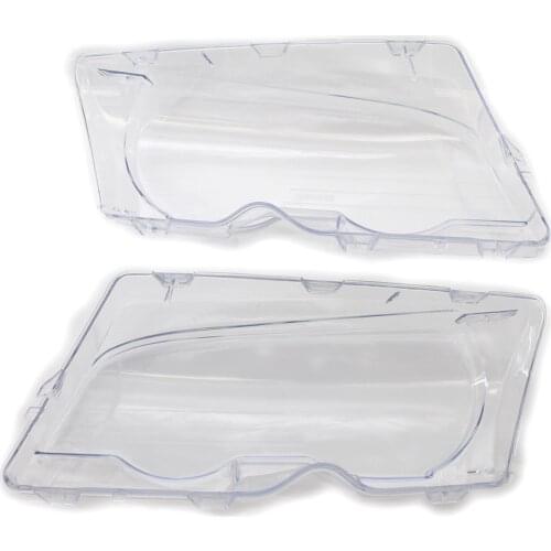 Pair Headlight Lens Cover for BMW 3 E46 2-Door Durable Easy to Install