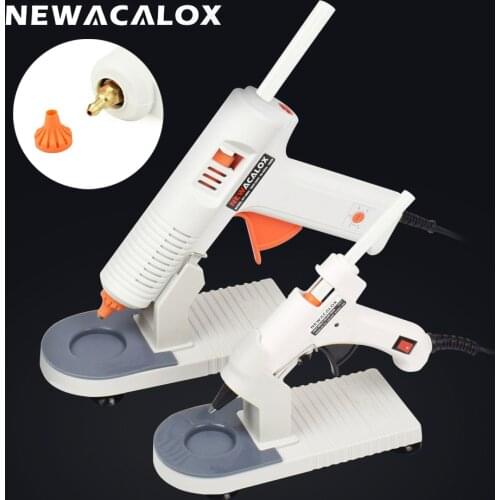 NEWACALOX 100-240V Hot Melt Glue Gun with 7mm/11mm Hot Melt Glue Stick 20W/150W Thermal Glue Gun Home School DIY Tools with Base