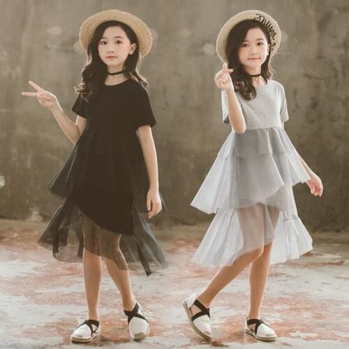 Girls Dresses 2021 Summer Girl Solid Dress for Party Wedding Kids Dressing Gown Children Teen Costume Clothes 6 8 10 12 14 Years