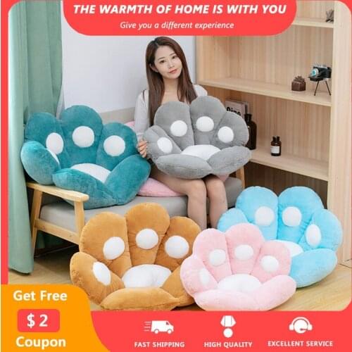 Cute Bear Claw Back Seat Cushion Cartoon Backrest Cushions Chair Desk Pillow Sofa Office Soft Back coussin home decor cojines