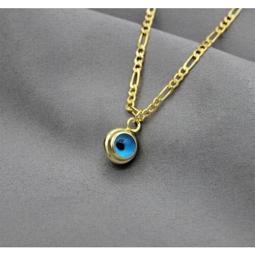 Gold Plated Evil Eye Pendant