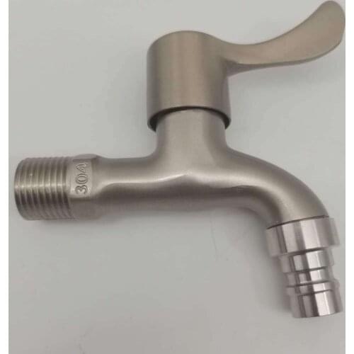 Zinc alloy wire-drawn mop pool laundry pool washing machine faucet single cold quick open wash basin bathroom