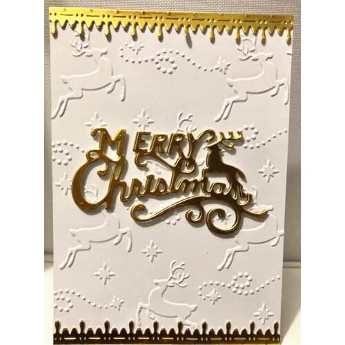 Merry Christmas Deer Dies Scrapbook Stencil Template for DIY Embossing Paper Photo Album Greeting Gift Card Cut Die New Arrival