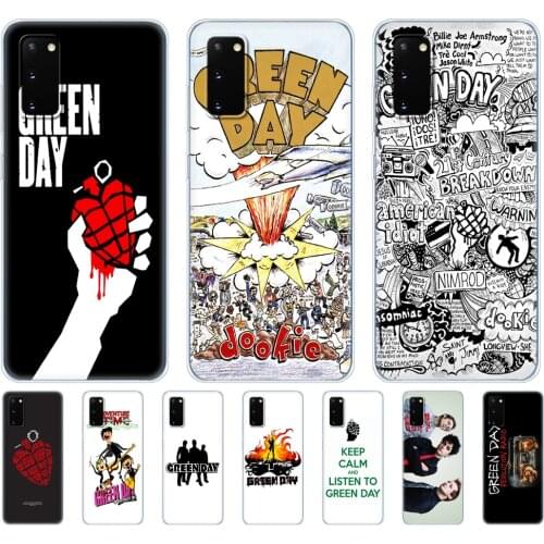 Silicon Case For samsung galaxy S20 PLUS Ultra S10 lite Phone Cover For samsung note 10 plus lite Case GREEN DAY DOOKIE AMERICAN