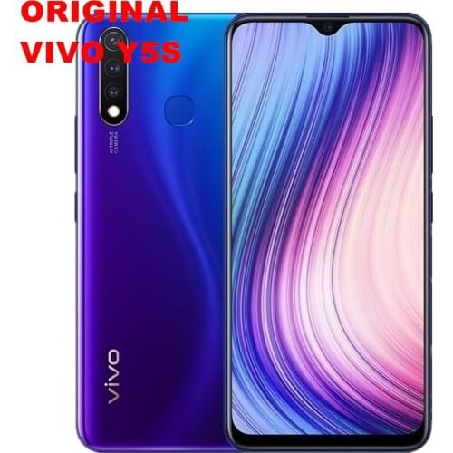 Stock Original Vivo Y5S cellulare smart phone Android 9.0 Helio P65 6.53" IPS 2340x1080 6GB RAM 128G ROM 16.0MP 4 Cameras Finger