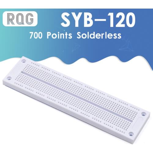 SYB-120 700 Points Solderless PCB Breadboard Mini PCB Breadboard for Dupont Cable Module
