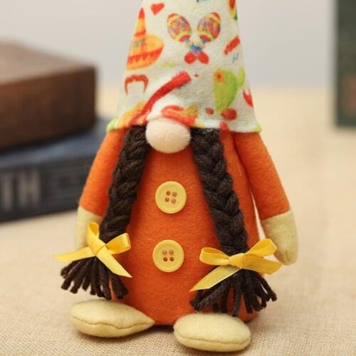 T84E Mexican Carnival Gnome Handmade Swedish Nisse Tomte Elf Gnomes Home Decoration